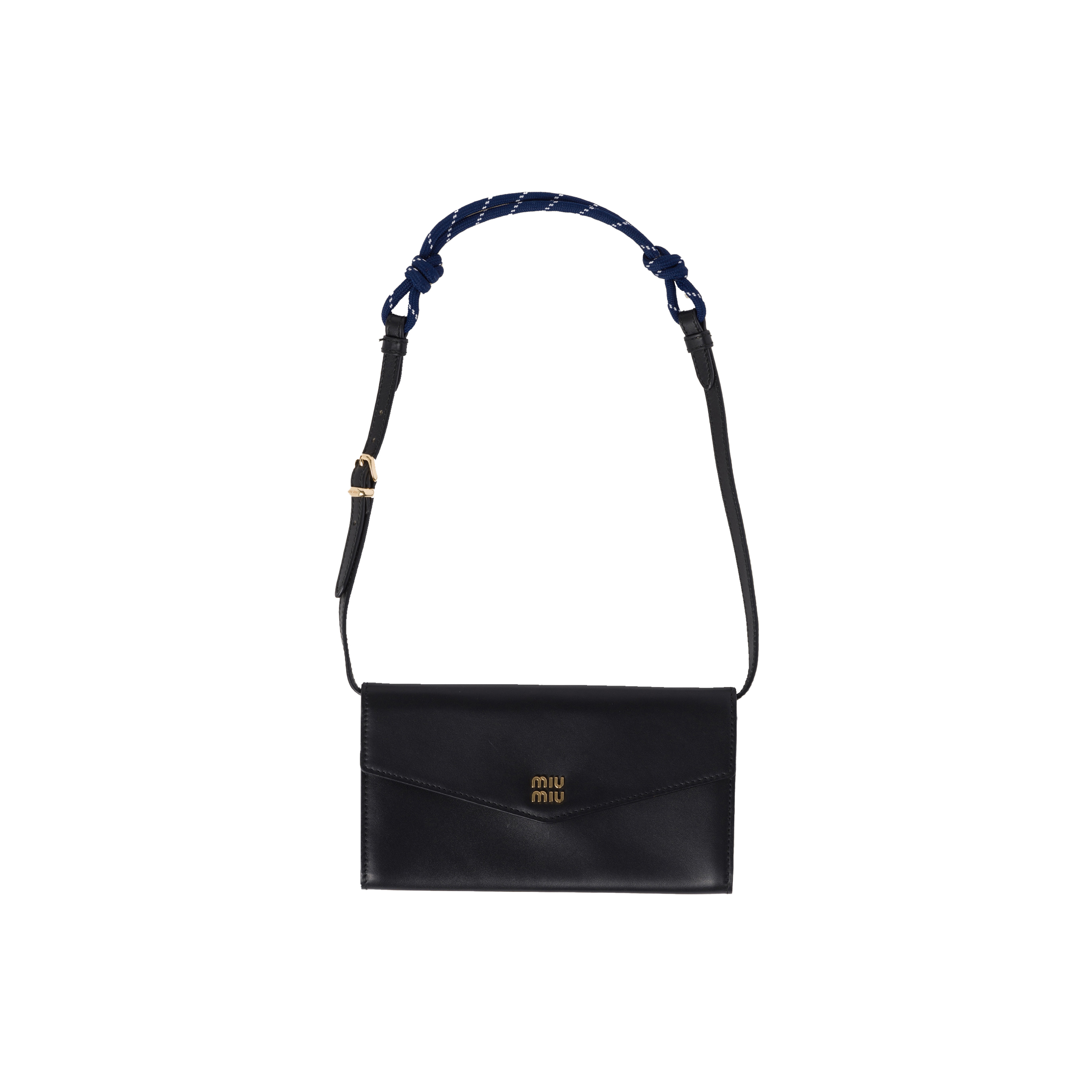 M1v M1v leather wallet with leather and cord shoulder strap 5mt025 (19*9.5*2cm)